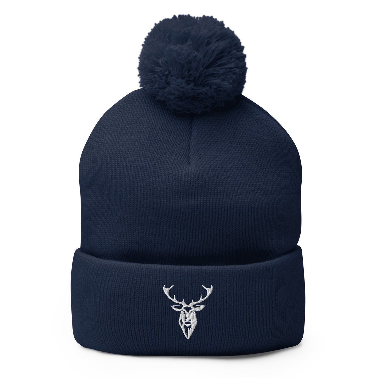 Embroidered Pom Pom Classic Knit Beanie - 2BTreasuredUK