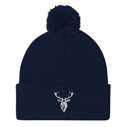 Embroidered Pom Pom Classic Knit Beanie - 2BTreasuredUK