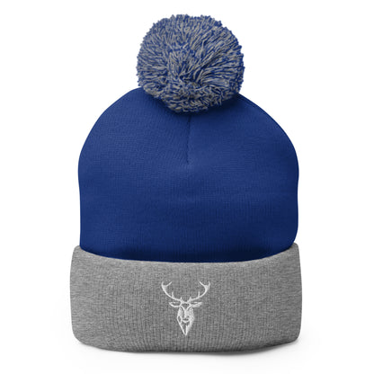 Embroidered Pom Pom Classic Knit Beanie - 2BTreasuredUK