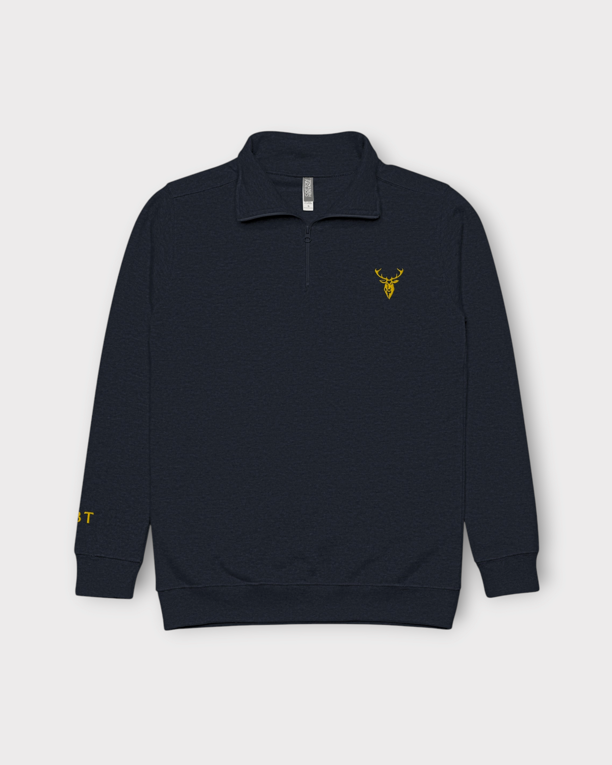 Embroidered Fleece Pullover Sweater (Gold Branding)