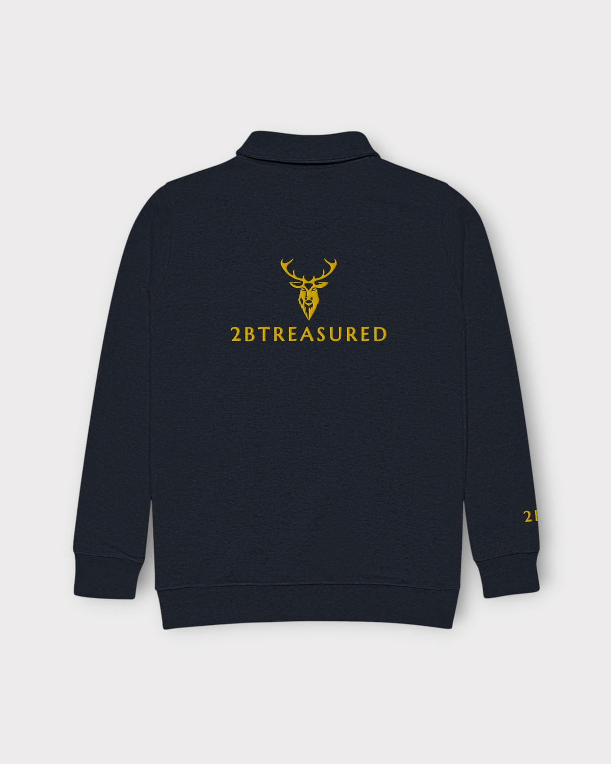 Embroidered Fleece Pullover Sweater (Gold Branding)