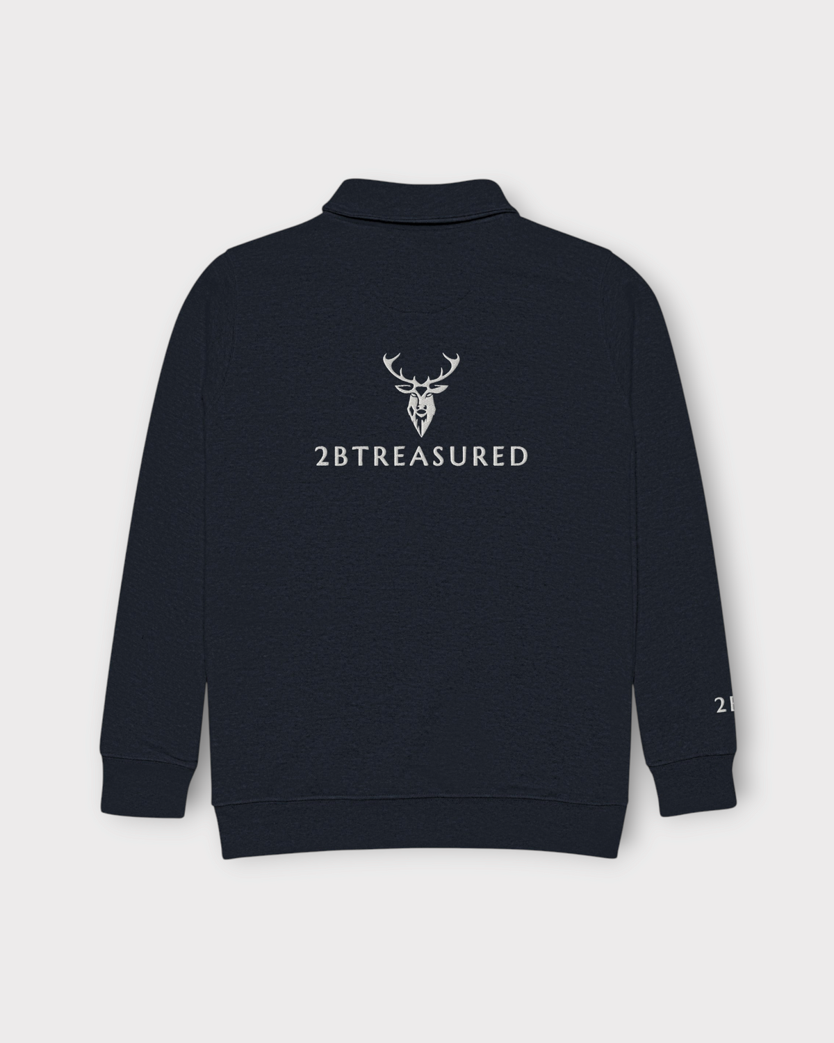 Embroidered Fleece Pullover Sweater