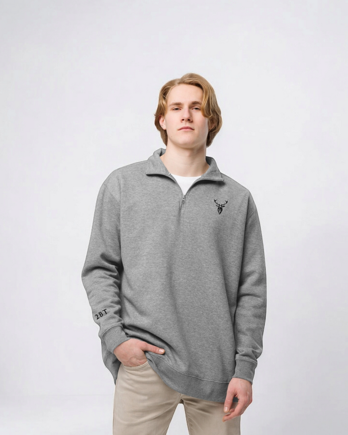 Embroidered Fleece Pullover Sweater