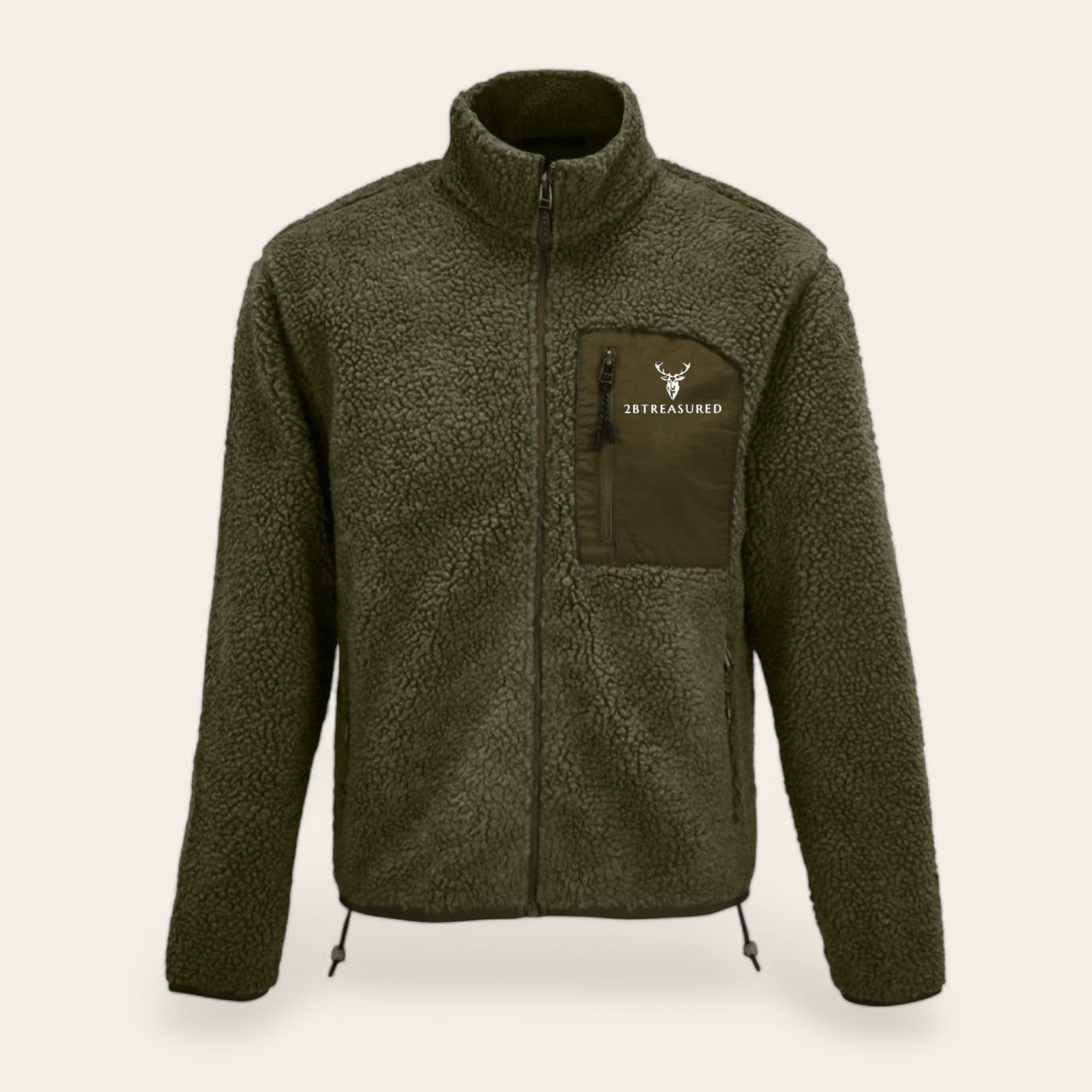 Snowdon Sherpa Fleece Army Green front view