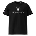 Black thistle Tshirt with British Flag front view from 2BTreasured