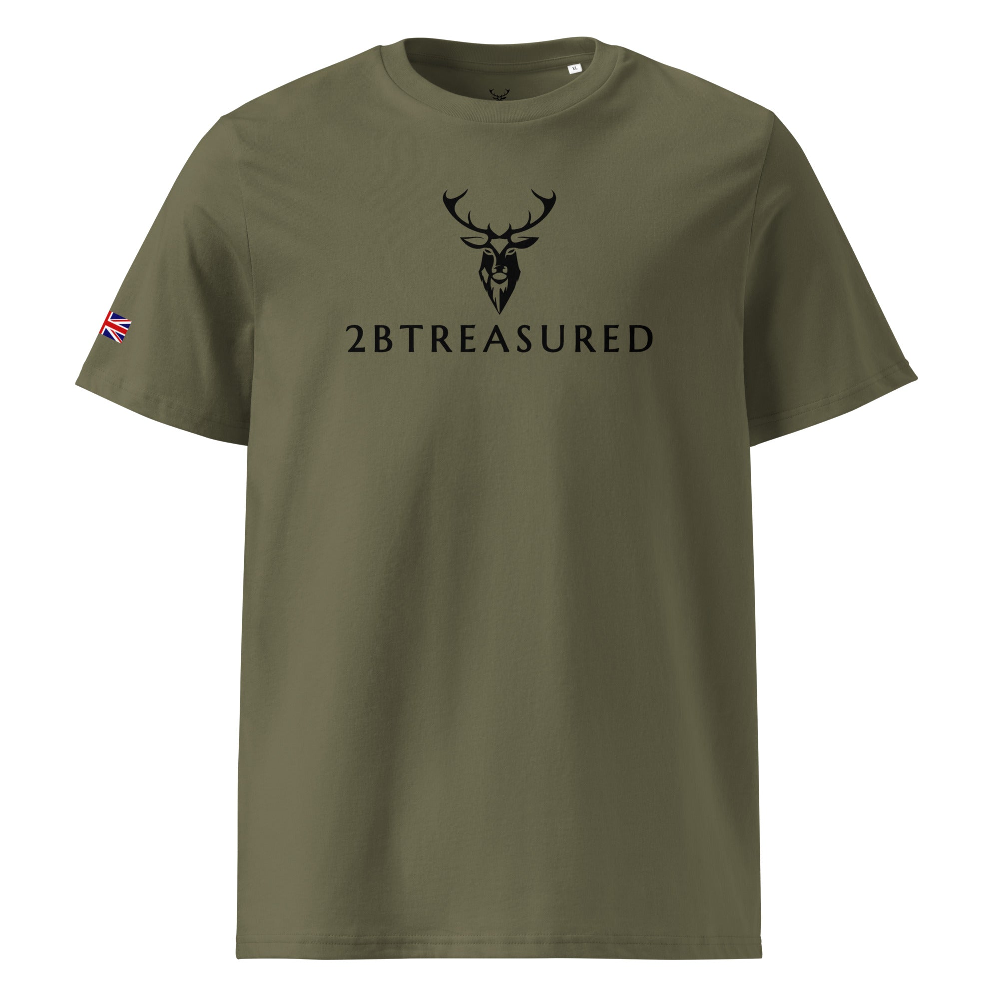 Khaki colour thistle Tshirt front view 