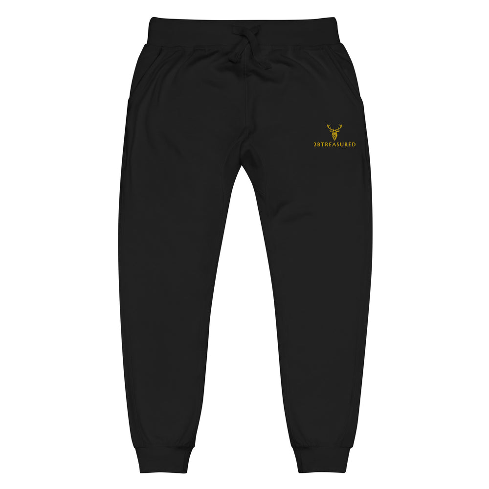 Embroidered GB Mens Cotton Fleece Joggers