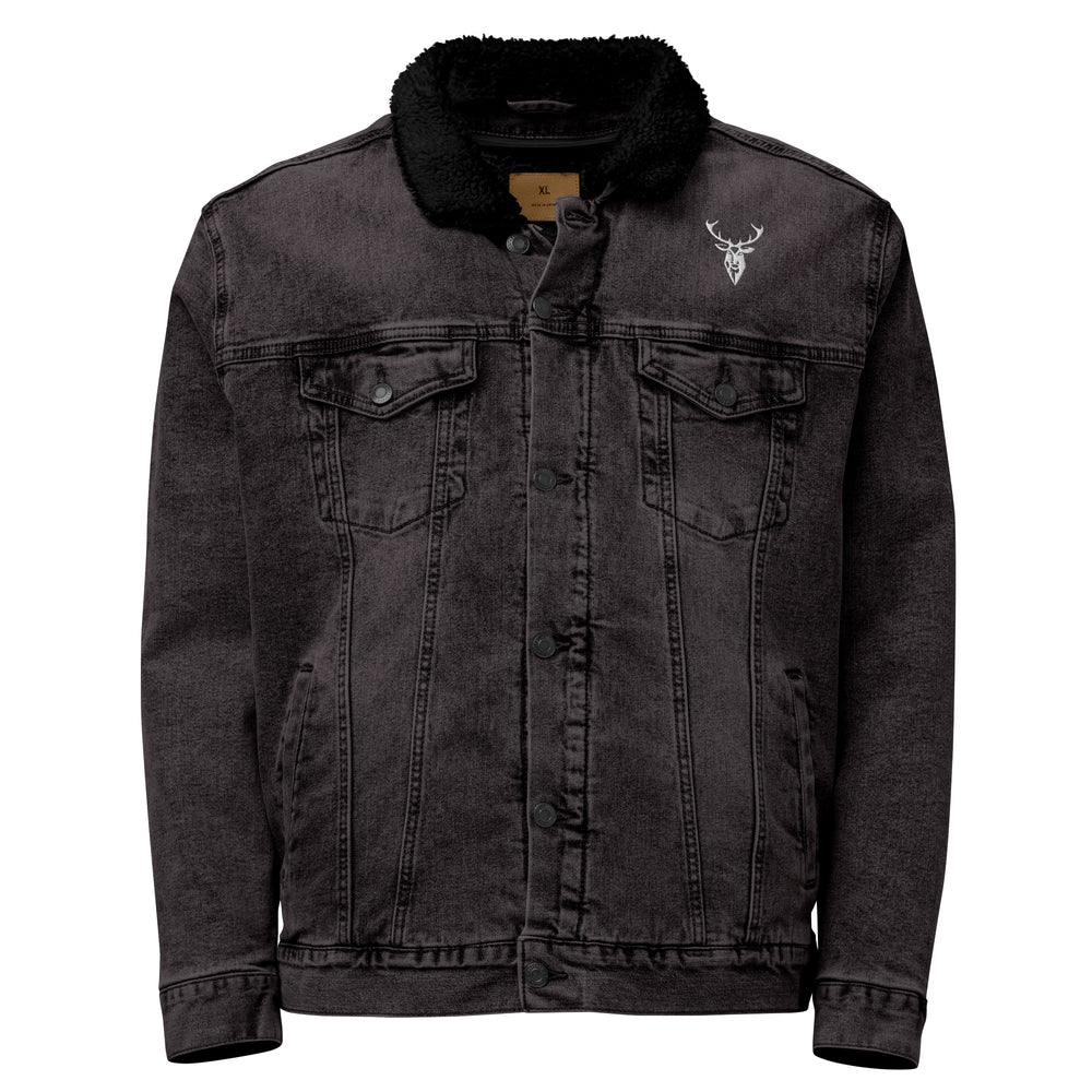 Embroidered Premium Denim Sherpa Jacket