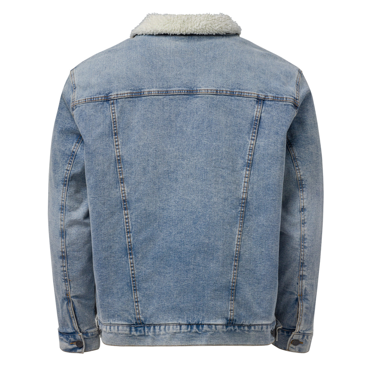 Embroidered Premium Denim Sherpa Jacket