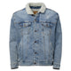 Embroidered Premium Denim Sherpa Jacket